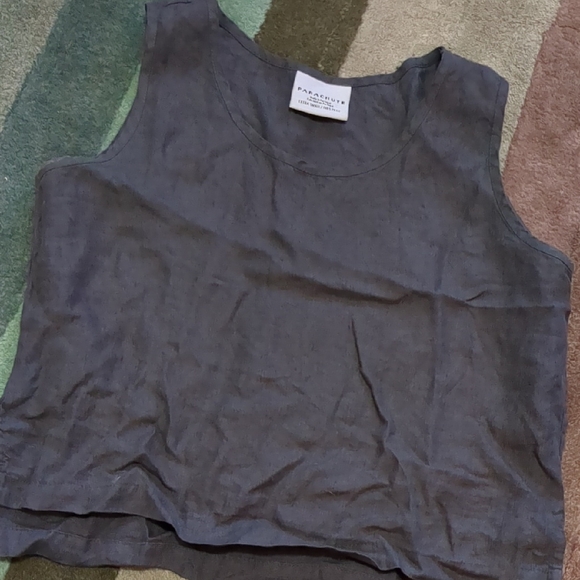 Parachute Women's of linen Charcoal Tank Top - Picture 1 of 1